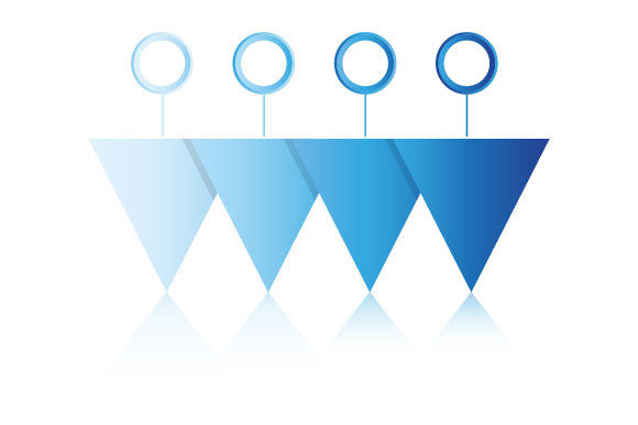 Blue Triangle Process Infographics: A Versatile Design Solution for Modern Creatives