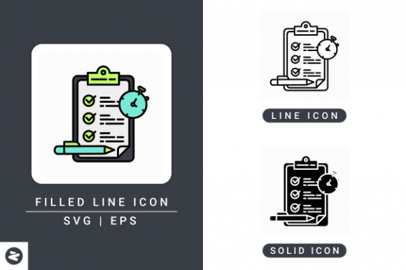 Fast Exam Icons Set for Designers and Educators