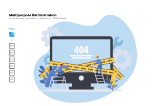 Flat Illustration 404 Error Page: Designing Clarity in Digital Disruptions