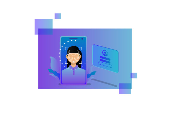 Illustration Design Face ID Conceptual