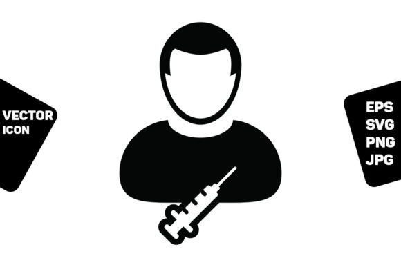 Vaccine Icon Vector with Syringe Avatar: A Visual Solution for Modern Healthcare Communication